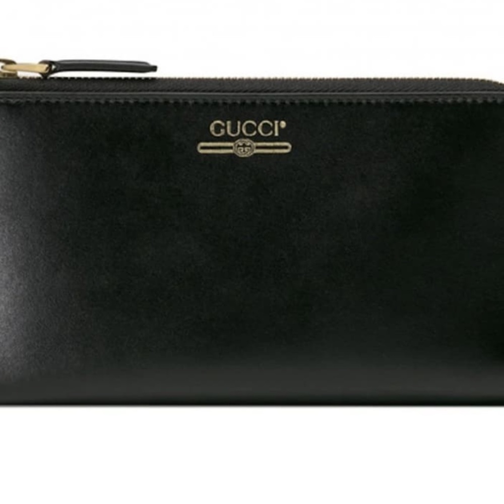 Authentic Gucci Plutone Black Soft Calf Leather Logo Three Quarter Zip W… - Picture 3 of 12